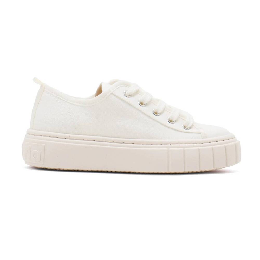 NEW VICTORIA girls' abril canvas platform sneakers in crudo